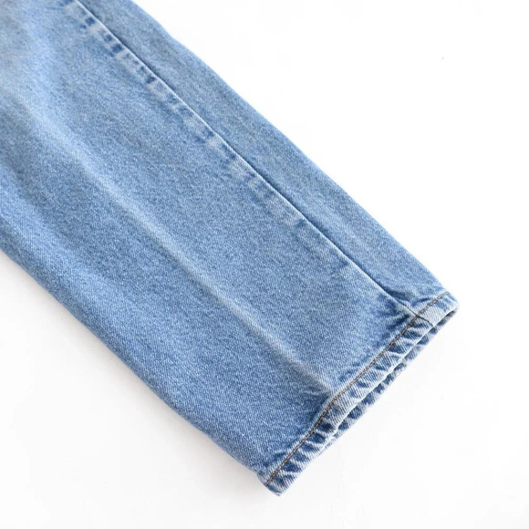 Vintage 90S DKNY Faded Mid wash Straight Leg Denim Jeans Size 14 - Picture 4 of 11